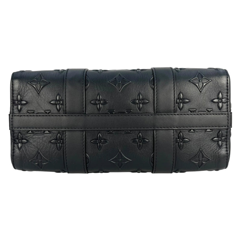 LOUIS VUITTON City Keepall Monogram Seal Shoulder Bag - Black