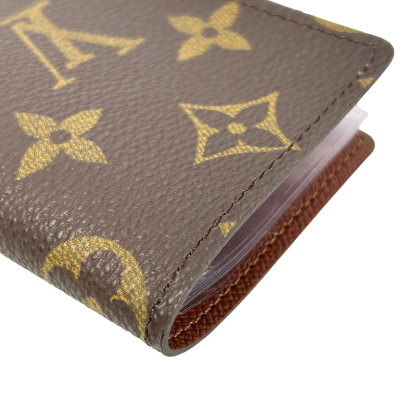 LOUIS VUITTON Porte Carte Credit Pression Monogram Canvas Card Case - Dark Brown 