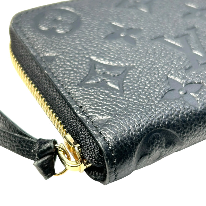 LOUIS VUITTON Portefeuille Monogram Empreinte Long Wallet - Black 