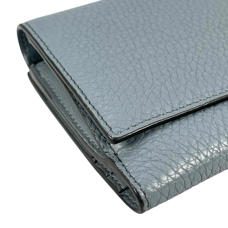 FENDI Peekaboo Continental Long Wallet - Blue 