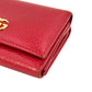 GUCCI GG Marmont Leather Trifold Compact Wallet - Red