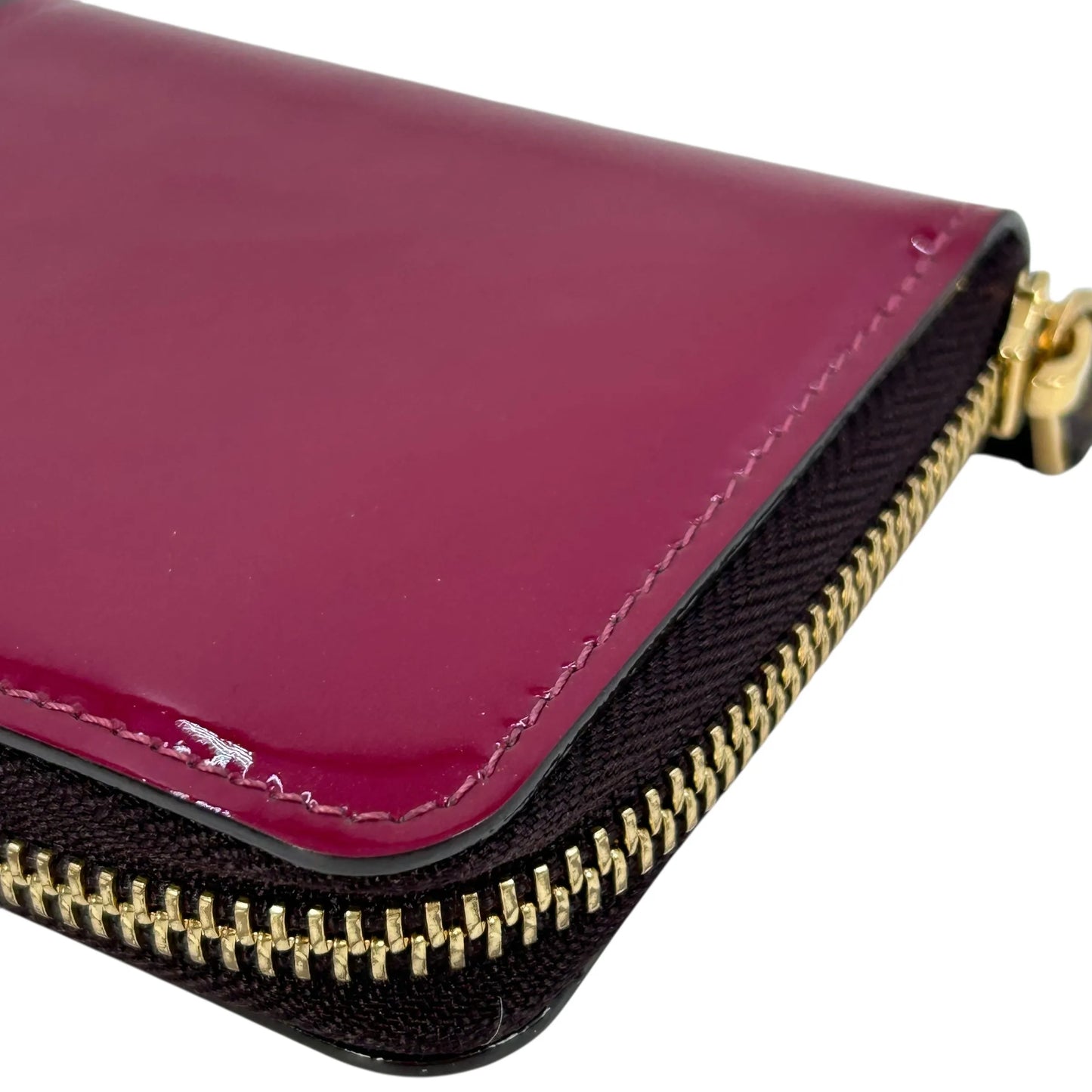 LOUIS VUITTON Portefeuille Miroir Bicolor Vernis Long Wallet - Darkbrown × Red