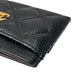 CHANEL Matelasse Caviar Leather Card Case - Black 