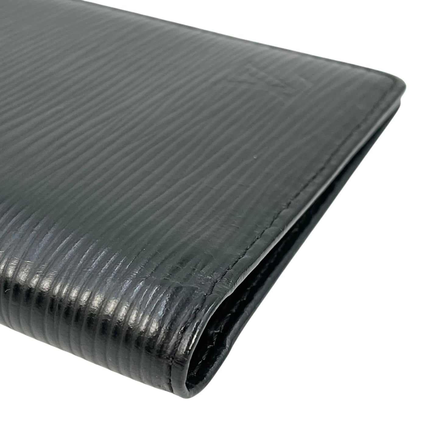 LOUIS VUITTON Epi Leather Wallet Card Case - Black 