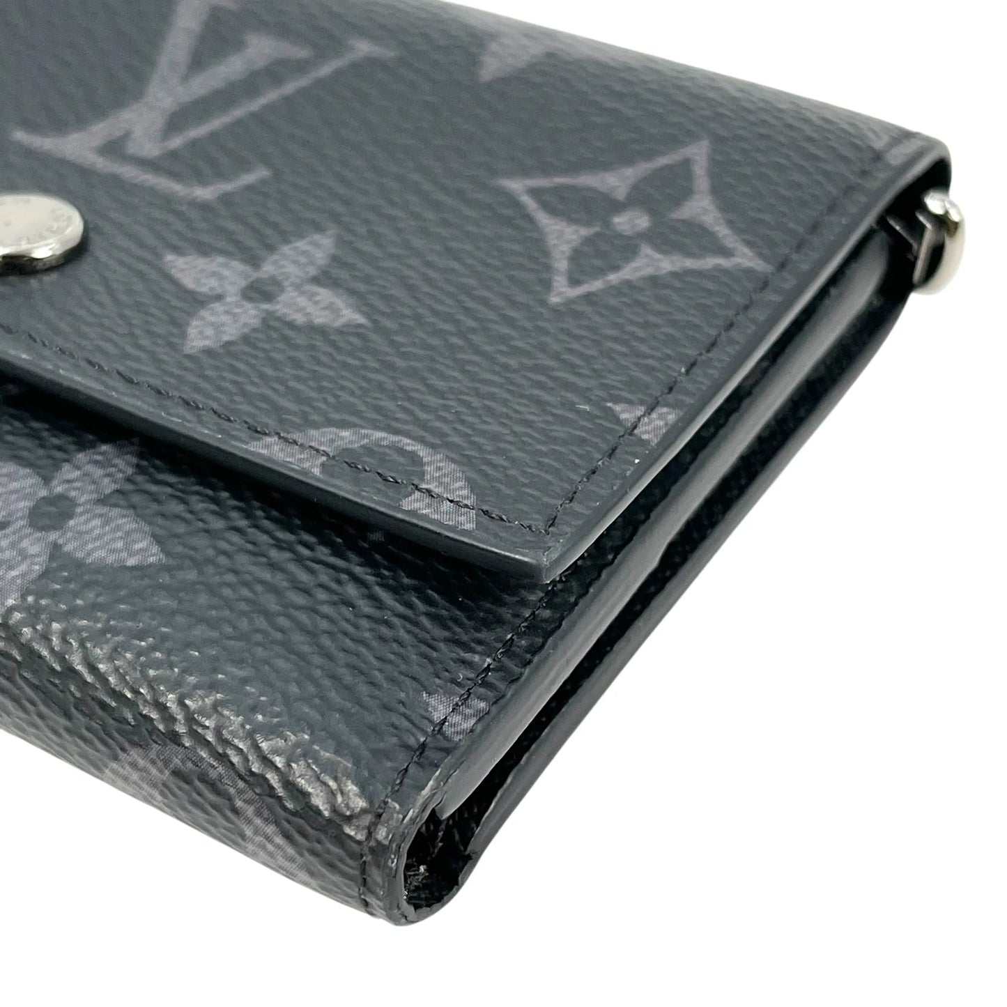 LOUIS VUITTON Monogram Eclipse Compact Wallet - Black 