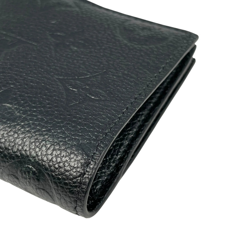 Louis Vuitton Monogram Empreinte Bifold Wallet, Compact Wallet, and Coin Case - Black 