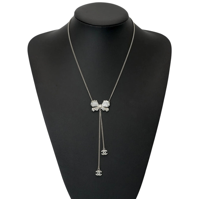 CHANEL ココマーク リボンモチーフ ネックレス - メタル