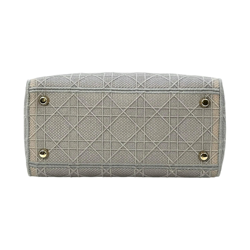 Christian Dior Lady Dior Handbag Shoulder Bag - Gray 