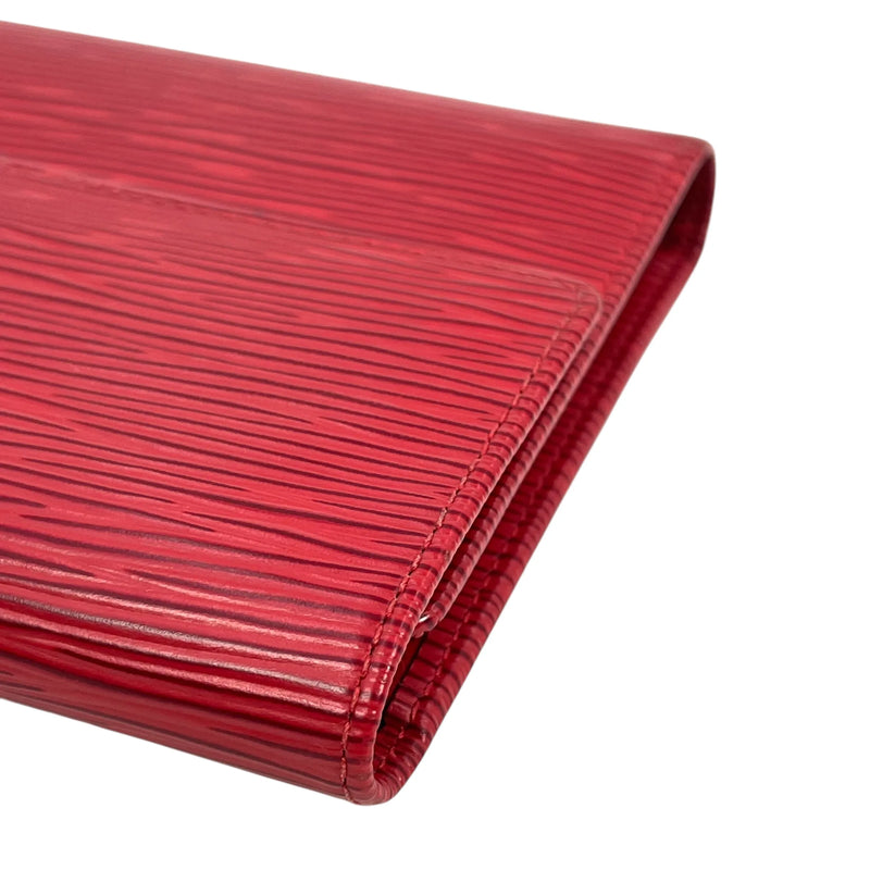 Louis Vuitton ポルトレゾール エテュイ パピエ エピレザー 三つ折り財布 コンパクトウォレット - レッド