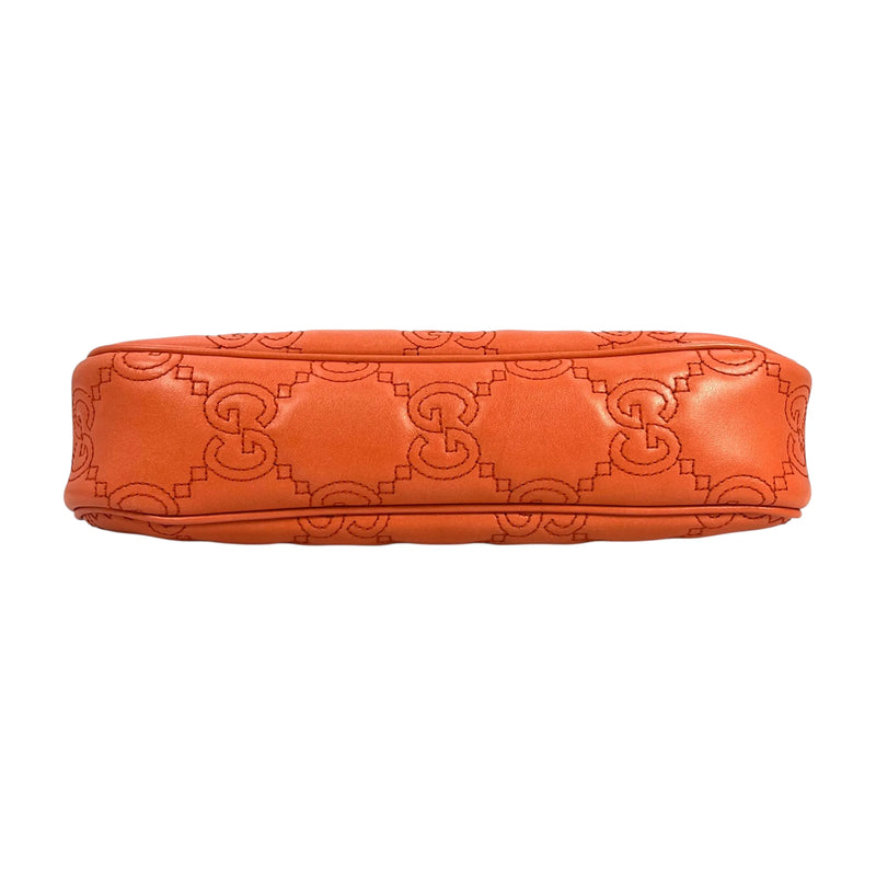GUCCI GG Matelasse Small Shoulder Bag/Handbag - Orange 