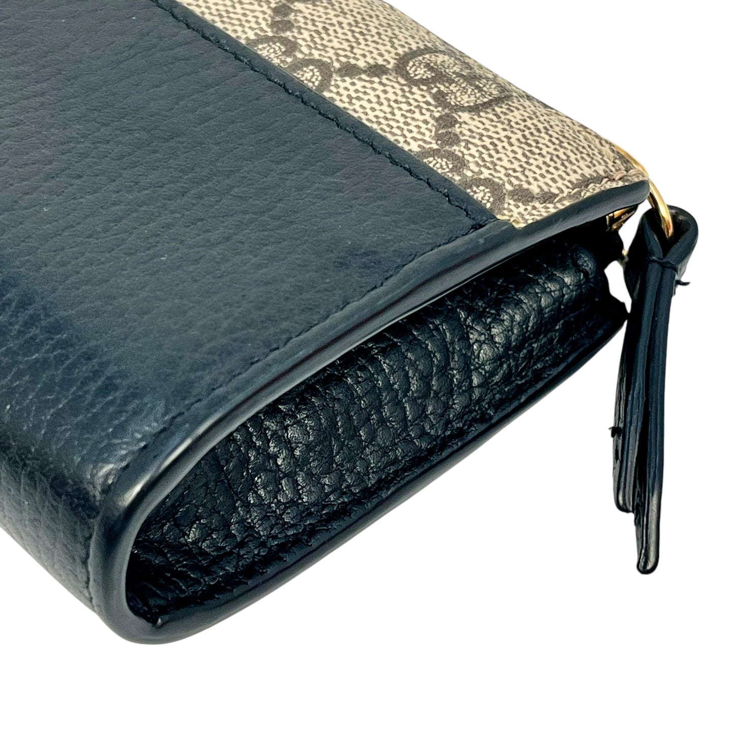 GUCCI GGsupreme×Leather Compact wallet