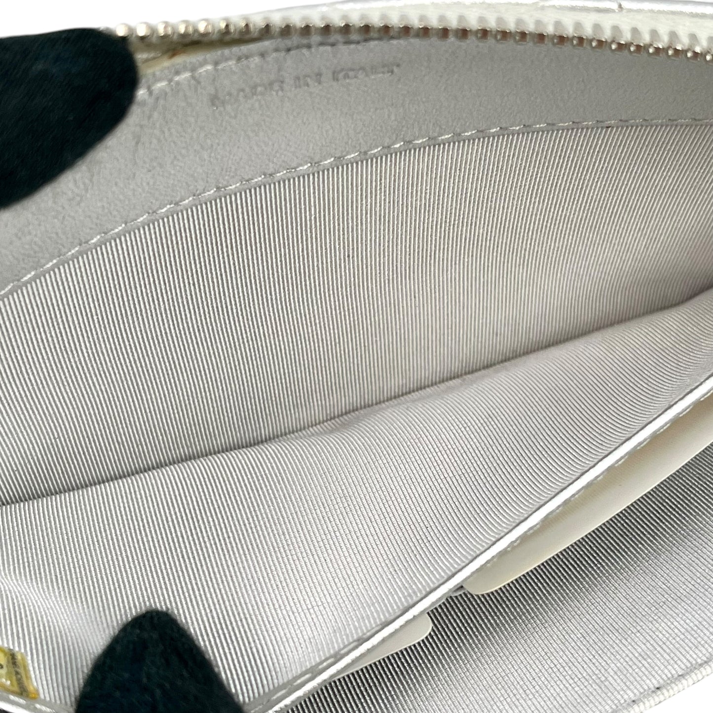 CHANEL Matlass Round Zipper Cocomark Silver