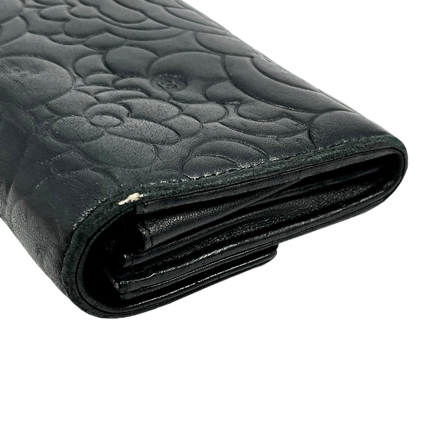 CHANEL Cocomark Camellia long wallet
