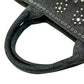 PRADA Canapa Rhinestone Hand Bag - Charcoal Gray