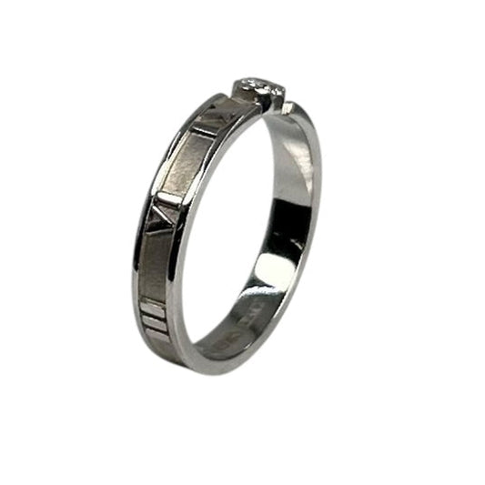 Tiffany Atlas 1PD Diamond Ring 18KWG Jewelry