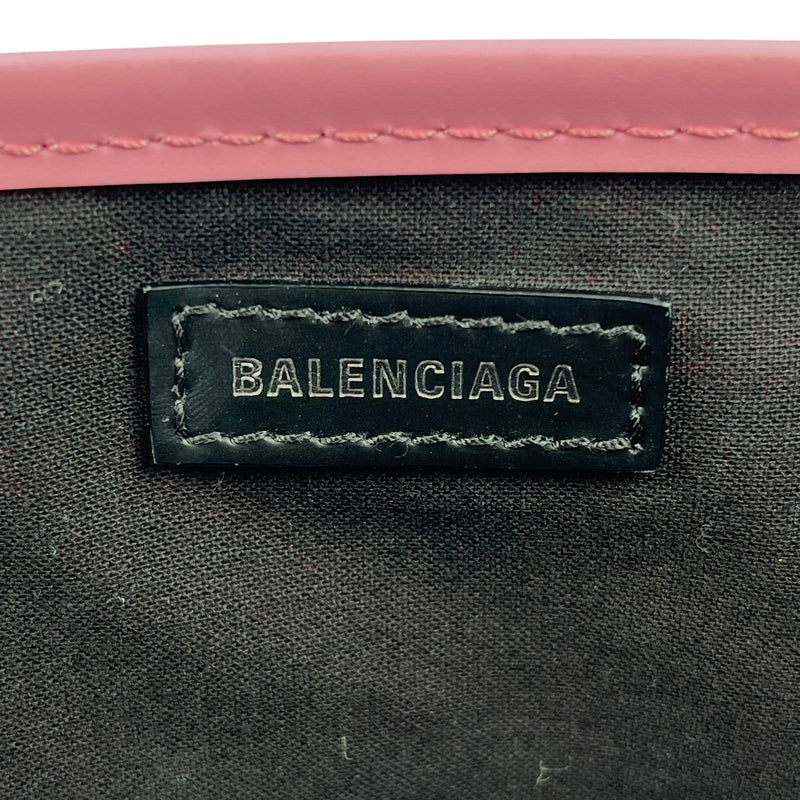 BALENCIAGA Navy Canvas XS Hand Bag - Pink