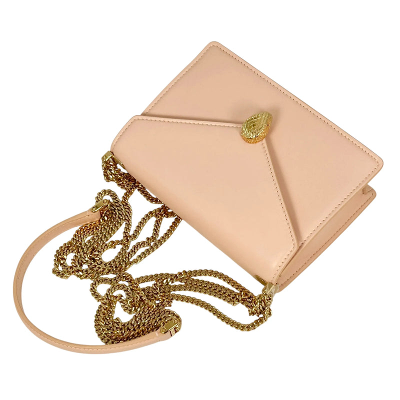 BVLGARI Serpenti Forever Chain Shoulder Bag - Pink Beige 