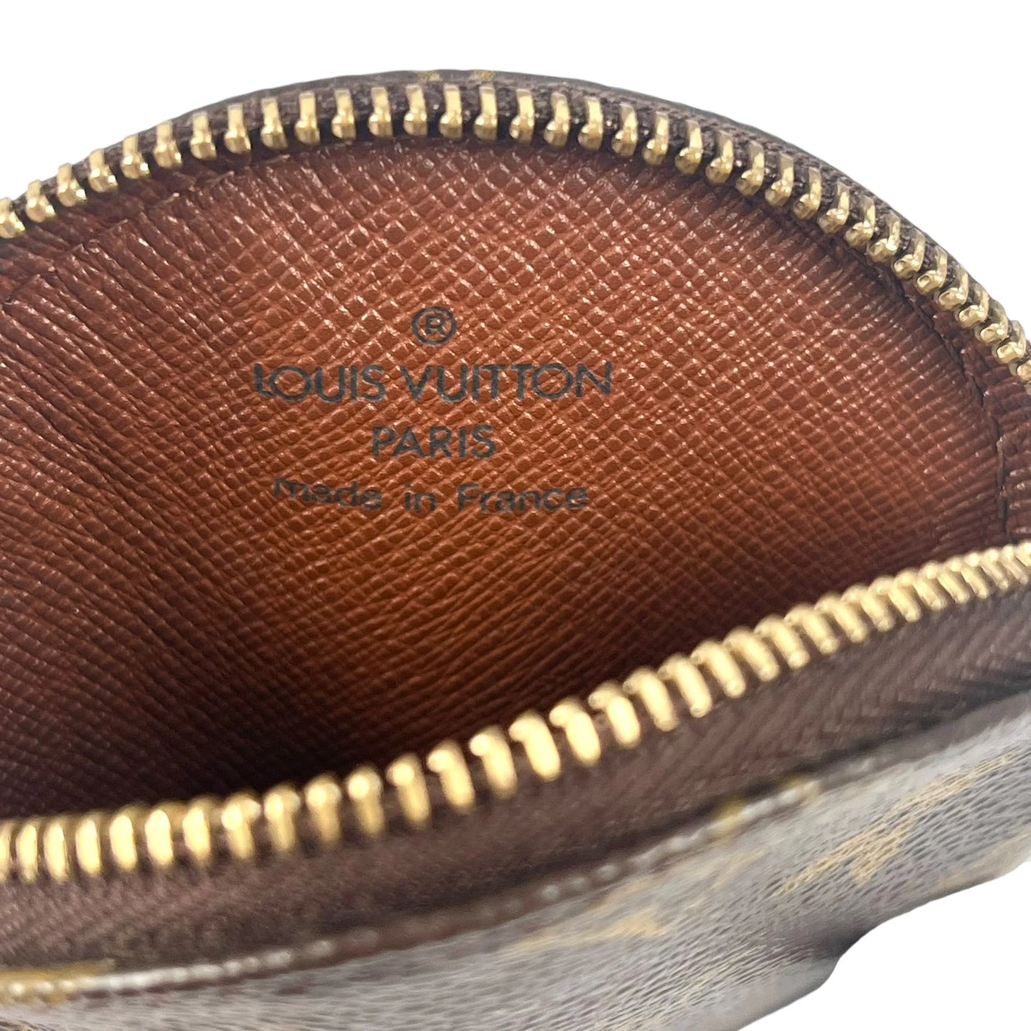 Louis Vuitton Monogram Porte-Monnaie Rond Coin Case - Brown