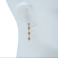 K18 Yellowgold Triple Cross Earring