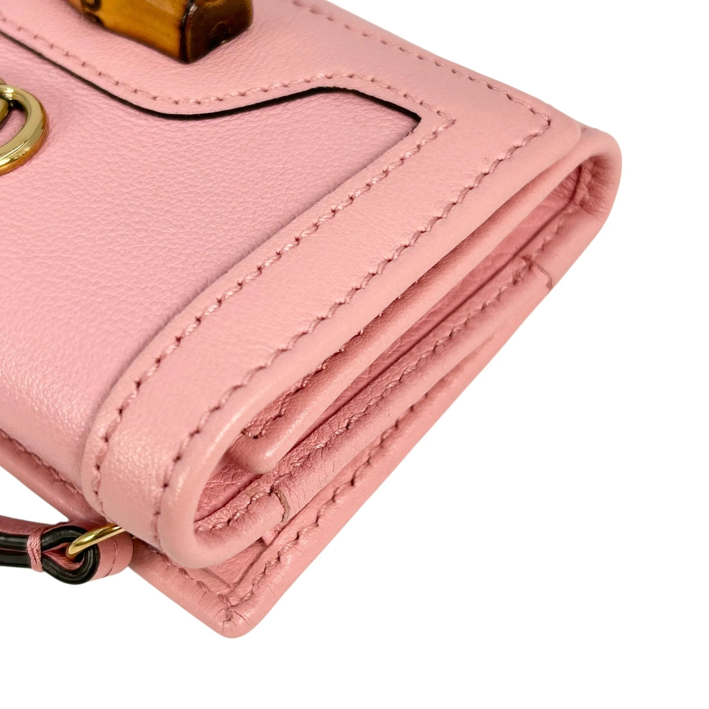 GUCCI GG marmont Bamboo Compact Wallet - Pink