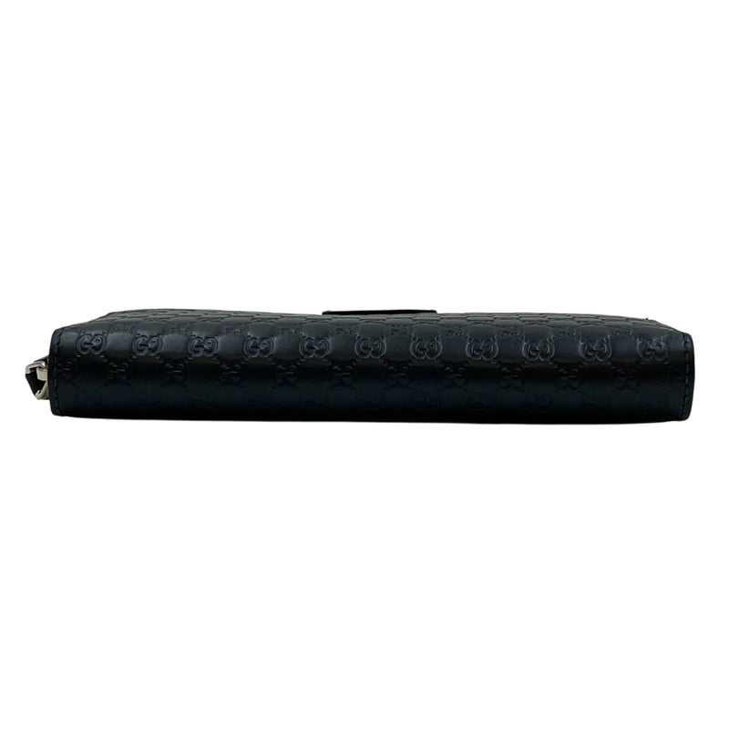 GUCCI Microguccissima Round Zip Long Wallet - Black