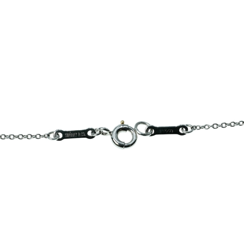 Tiffany Bean Design Diamond Pendant Necklace Pt950