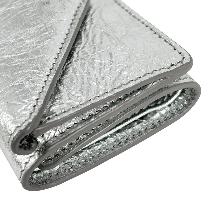 BALENCIAGA Papier Miini Compact Wallet - Silver