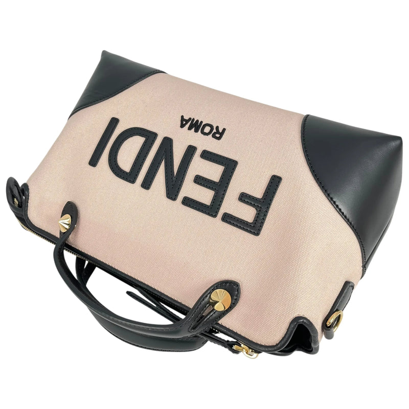 FENDI By The Way Medium Canvas × Leather Hand Bag - Pink