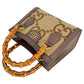 GUCCI Diana GG Bamboo Mini Hand Bag - Brown
