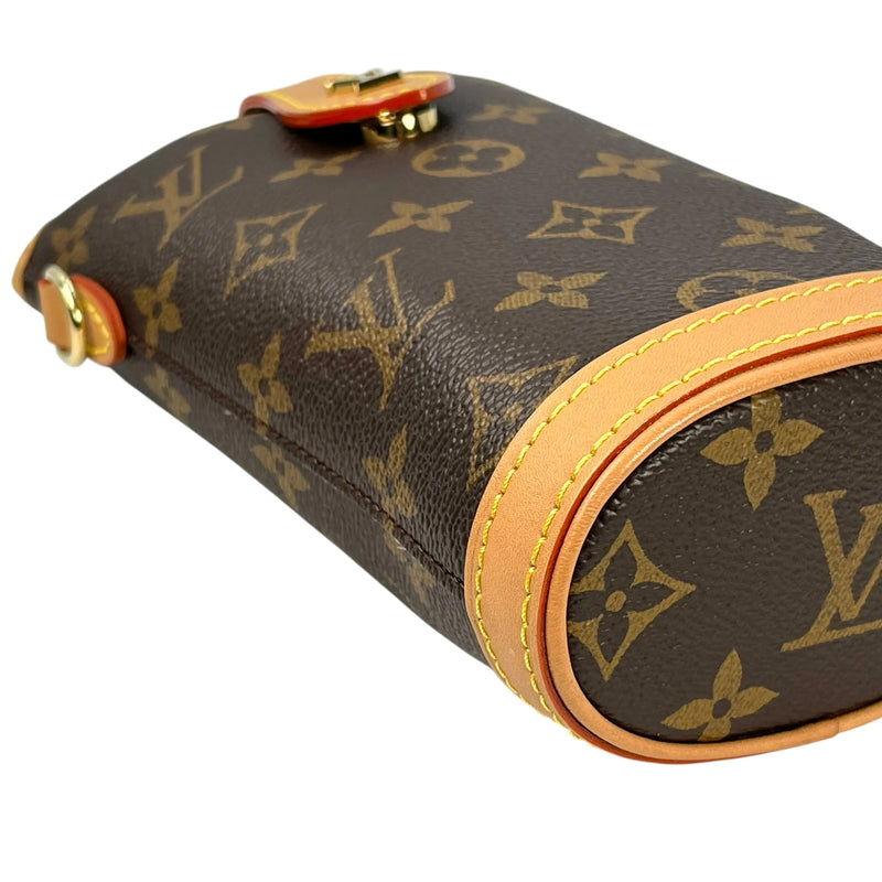 Louis Vuitton Monogram Fold Me Pouch Phone Case Shoulder Bag - Brown