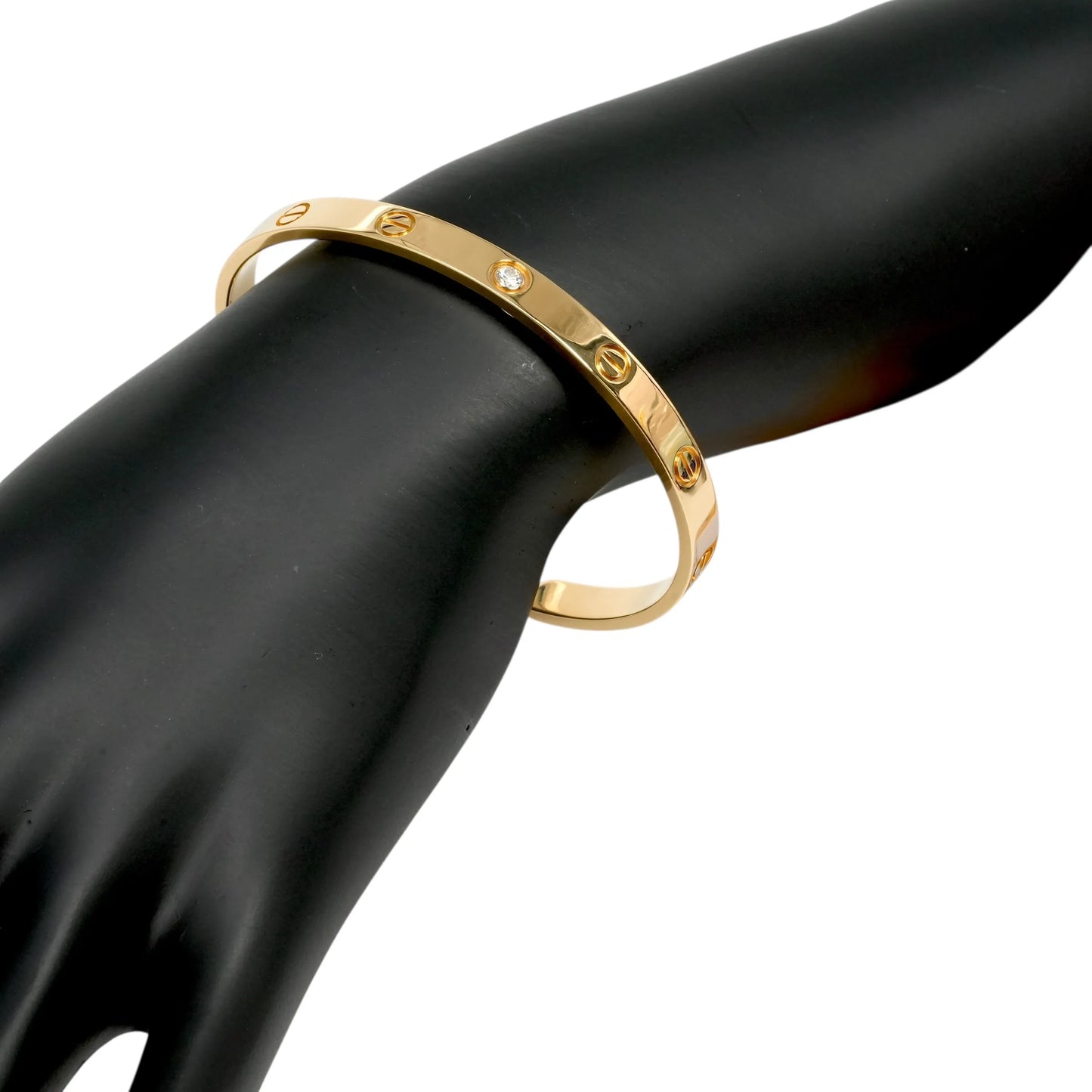 Cartier Love Open Bracelet 1PD Diamond 18KYG Jewelry