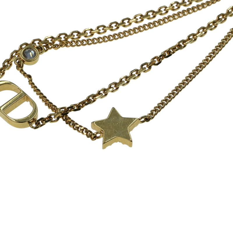 Dior Petit CD Double Bracelet Star Rhinestone - Gold Plated