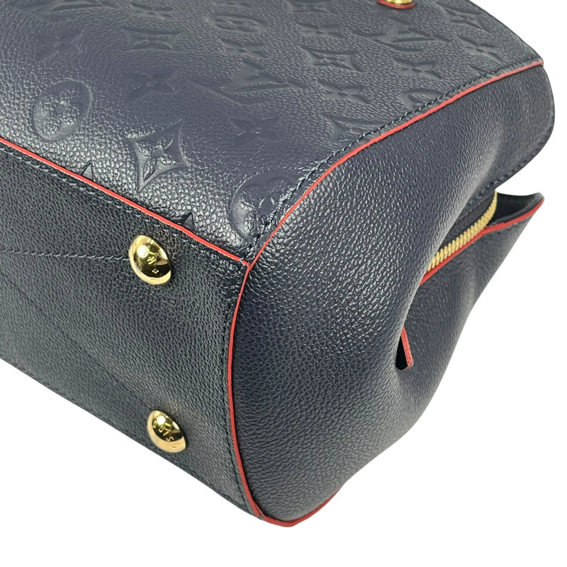 Louis Vuitton Monogram Empreinte Montaigne BB Hand Bag - Navy