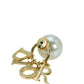 Dior Fake Pearl Rhinestone Tribal Earring - Gold Plated