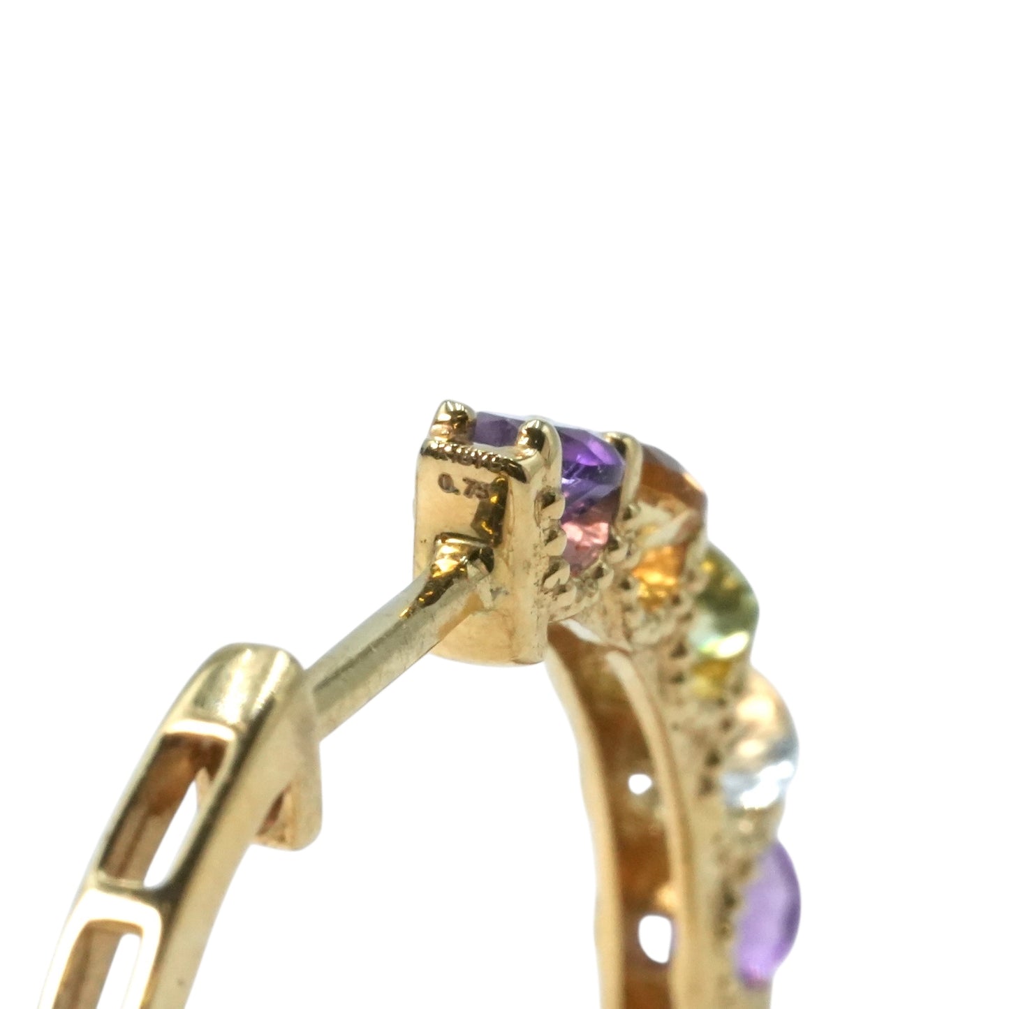 K18 Rainbow 1.500cts Gemstone Earrings