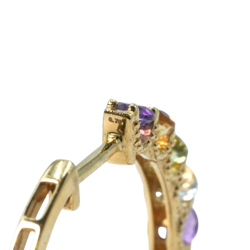 K18 Rainbow 1.500cts Gemstone Earrings