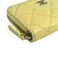 CHANEL Materasse Lambskin Coin Case - Yellow