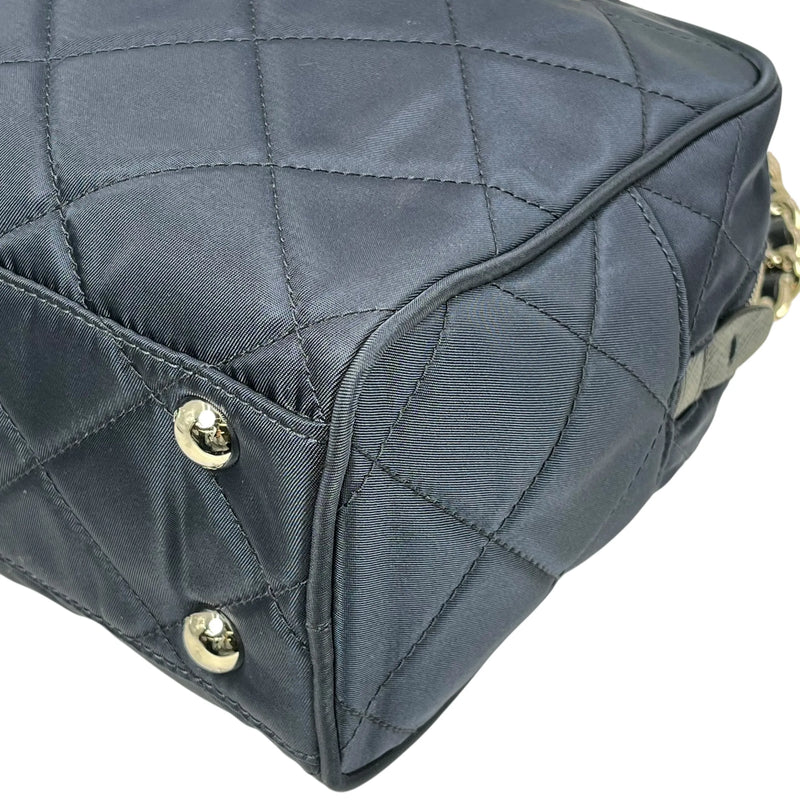 PRADA Nylon Quilting Chain Shoulder Bag - Navy