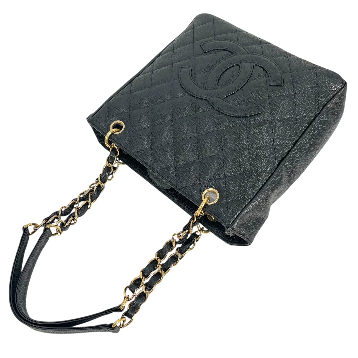 CHANEL Materasse PST Caviarskin Chain Tote Bag - Black