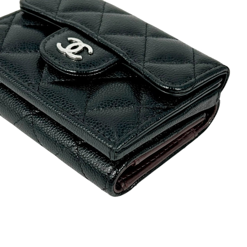 CHANEL Materasse Caviarskin Compact Wallet - Black - 35107