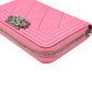 CHANEL Boy Chanel Zippy Coin Case Compact Wallet - Pink
