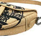 Dior Saddle Jute Canvas Embroidered With Dior Union Motif Hand Bag - Beige