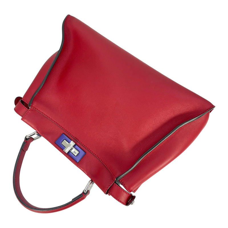 Fendi Peekaboo Iconic Medium Hand Bag Shoulder Bag - Red