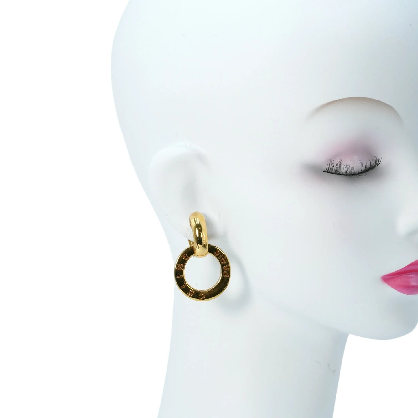 CELINE サークル ロゴ ピアス - GP