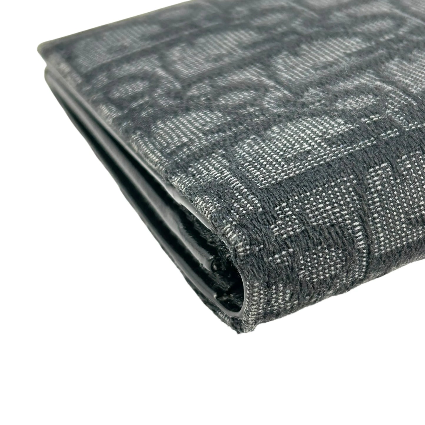 Christian Dior Oblique Jacquard Vertical Long Wallet - Black 