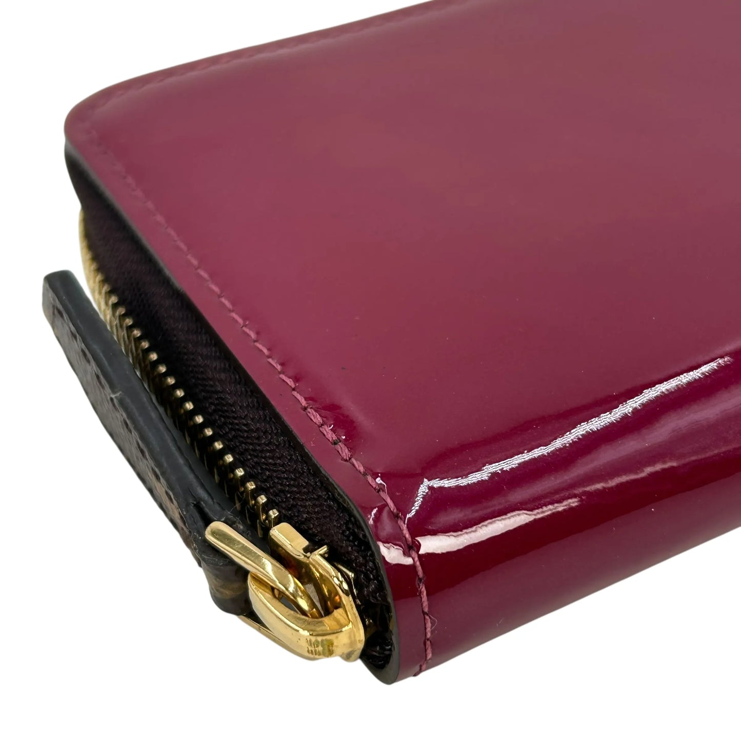 LOUIS VUITTON Portefeuille Miroir Bicolor Vernis Long Wallet - Darkbrown × Red