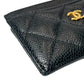 CHANEL Matelasse Caviar Leather Card Case - Black 