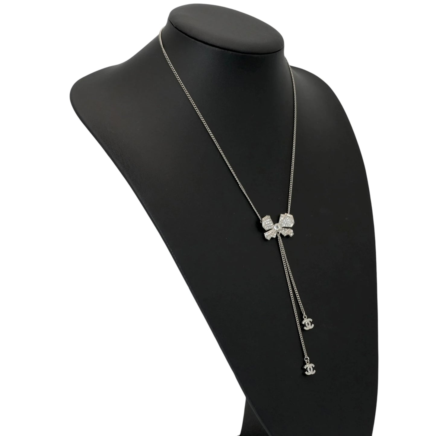 CHANEL ココマーク リボンモチーフ ネックレス - メタル