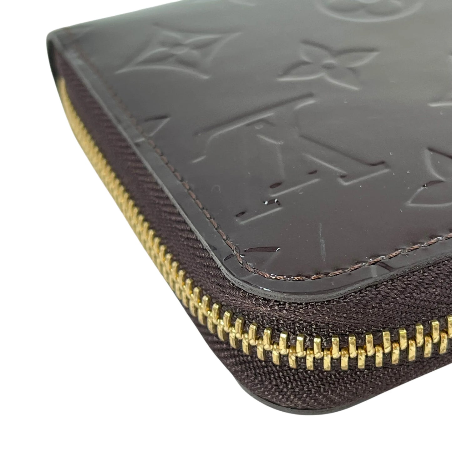 LOUIS VUITTON Monogram Vernis Zippy Wallet Long Wallet - Dark Brown 
