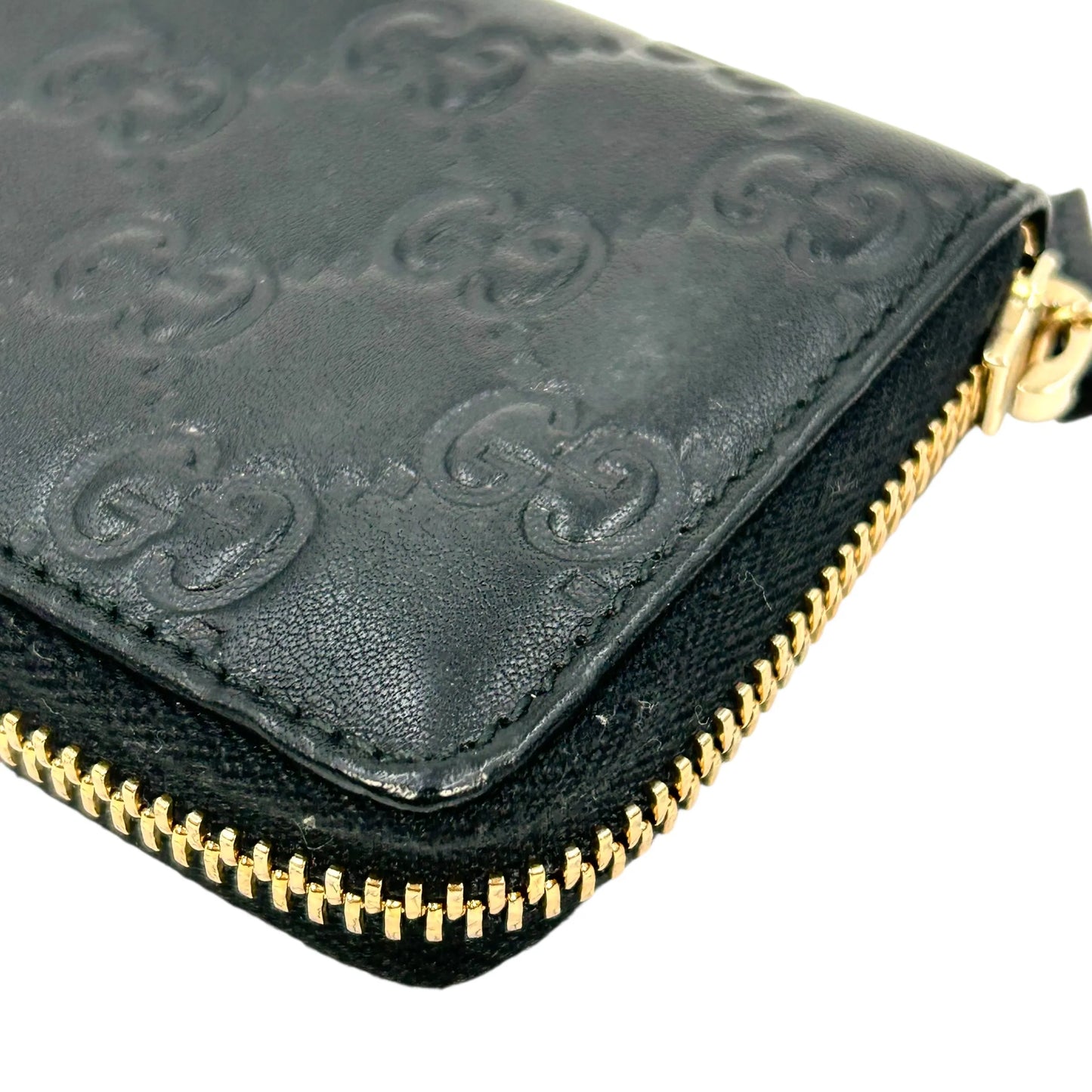 GUCCI グッチシマ GGパターン レザー コインケース - ブラック